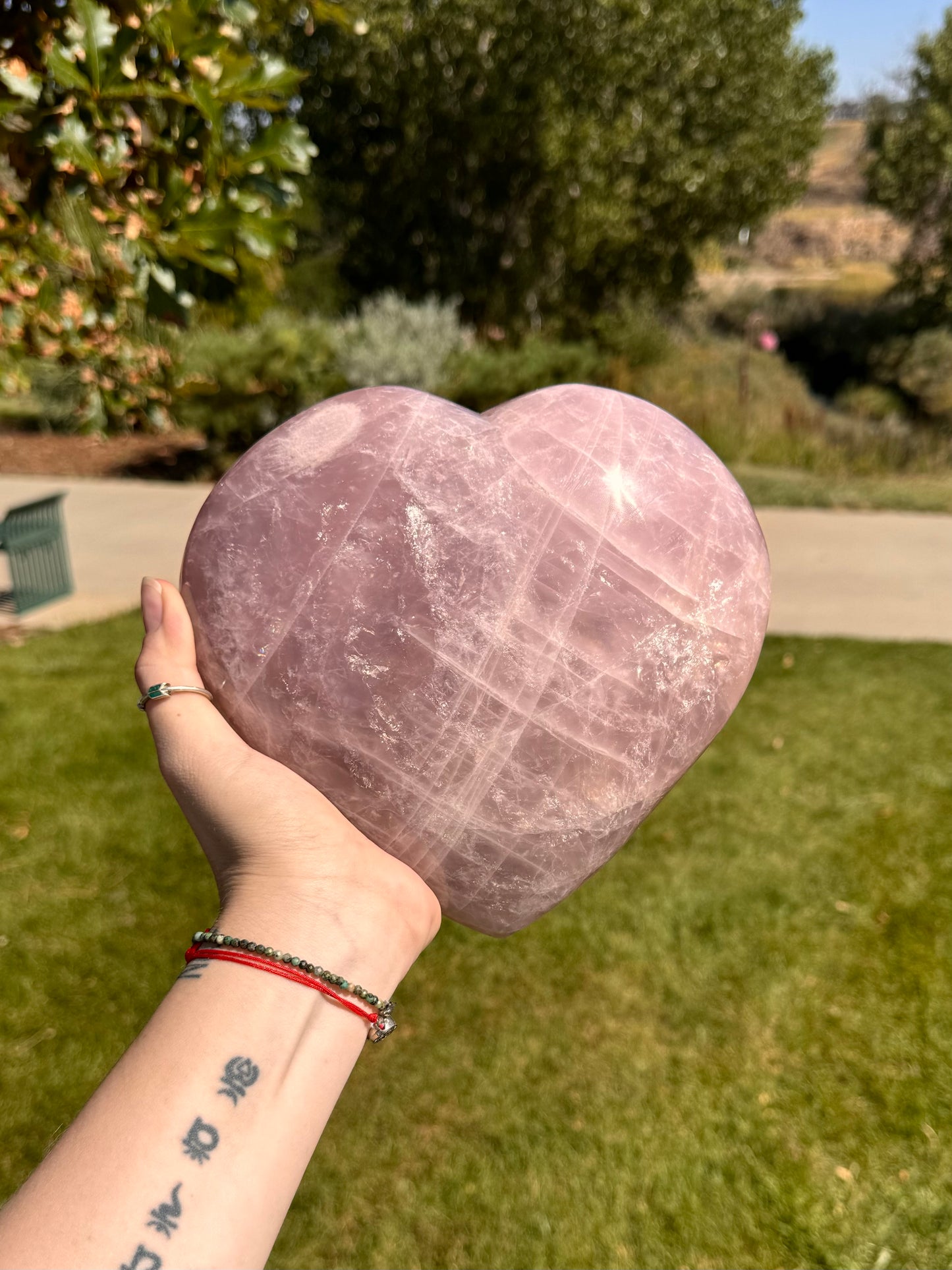 Rose Quartz Heart (L)