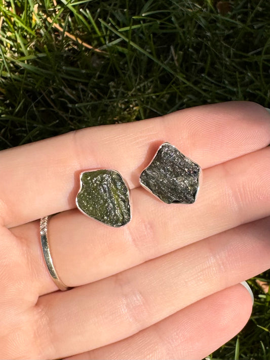 Moldavite Earrings (a)