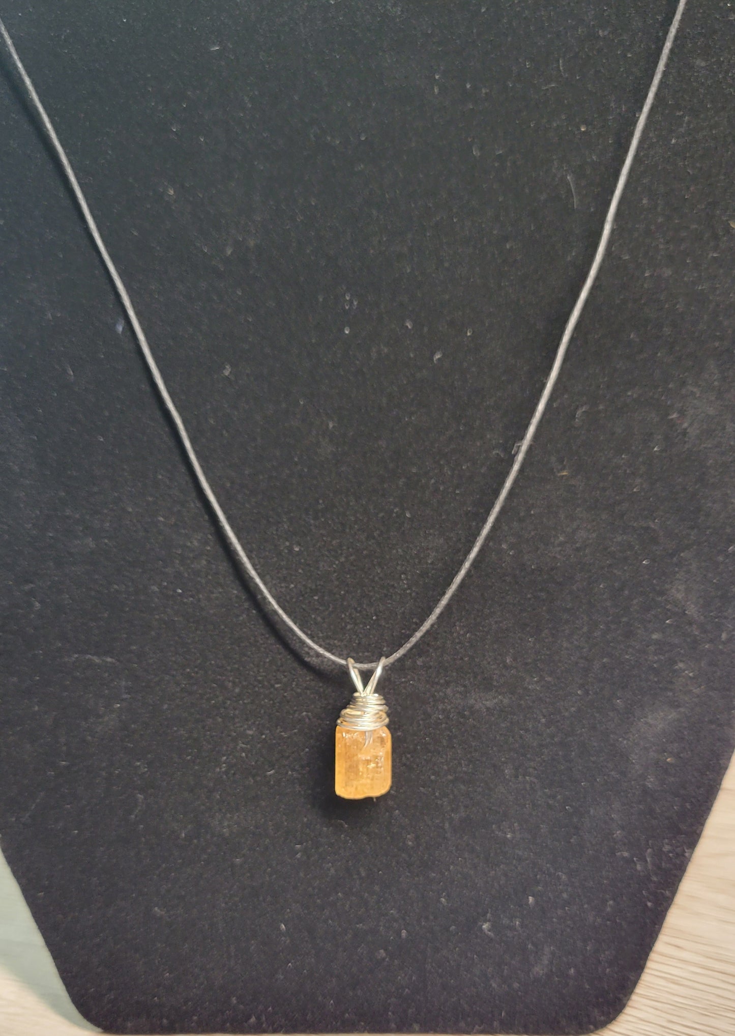 Imperial Topaz with 925 Sterling Silver Pendant