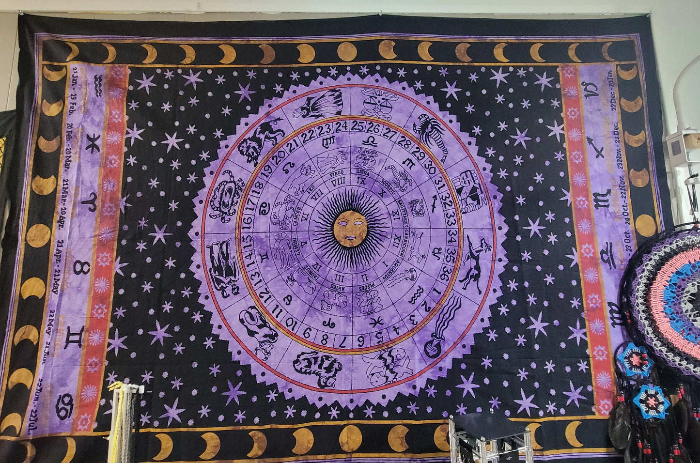 Purple Zodiak Large Tapestry