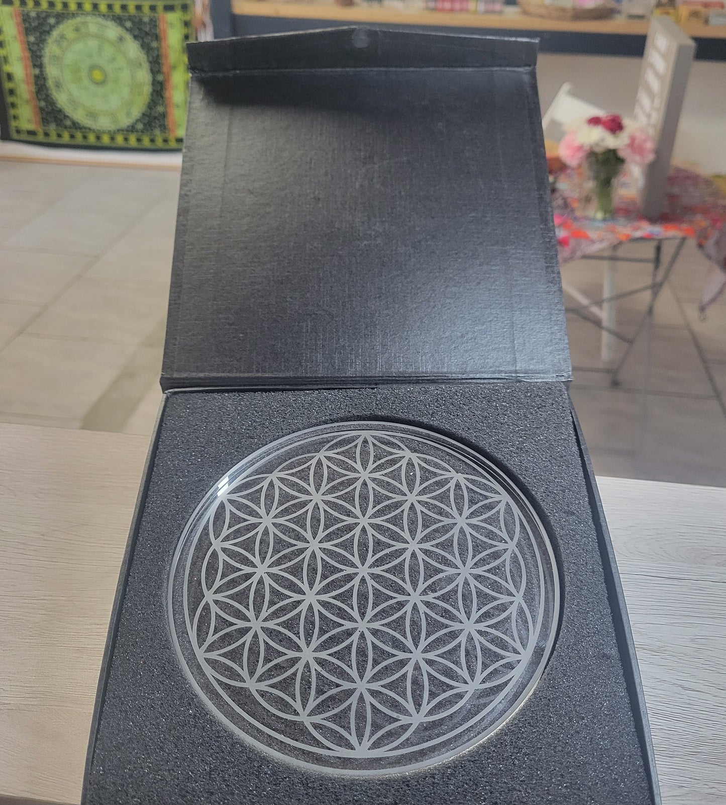 Flower Of Life Glass Grid