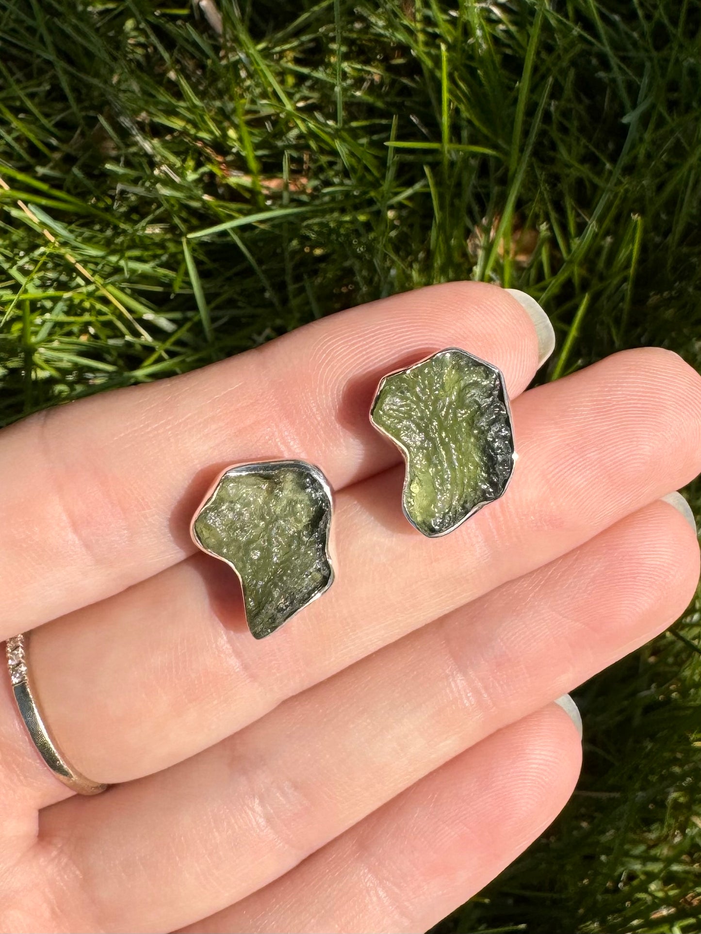 Moldavite Earrings (b)