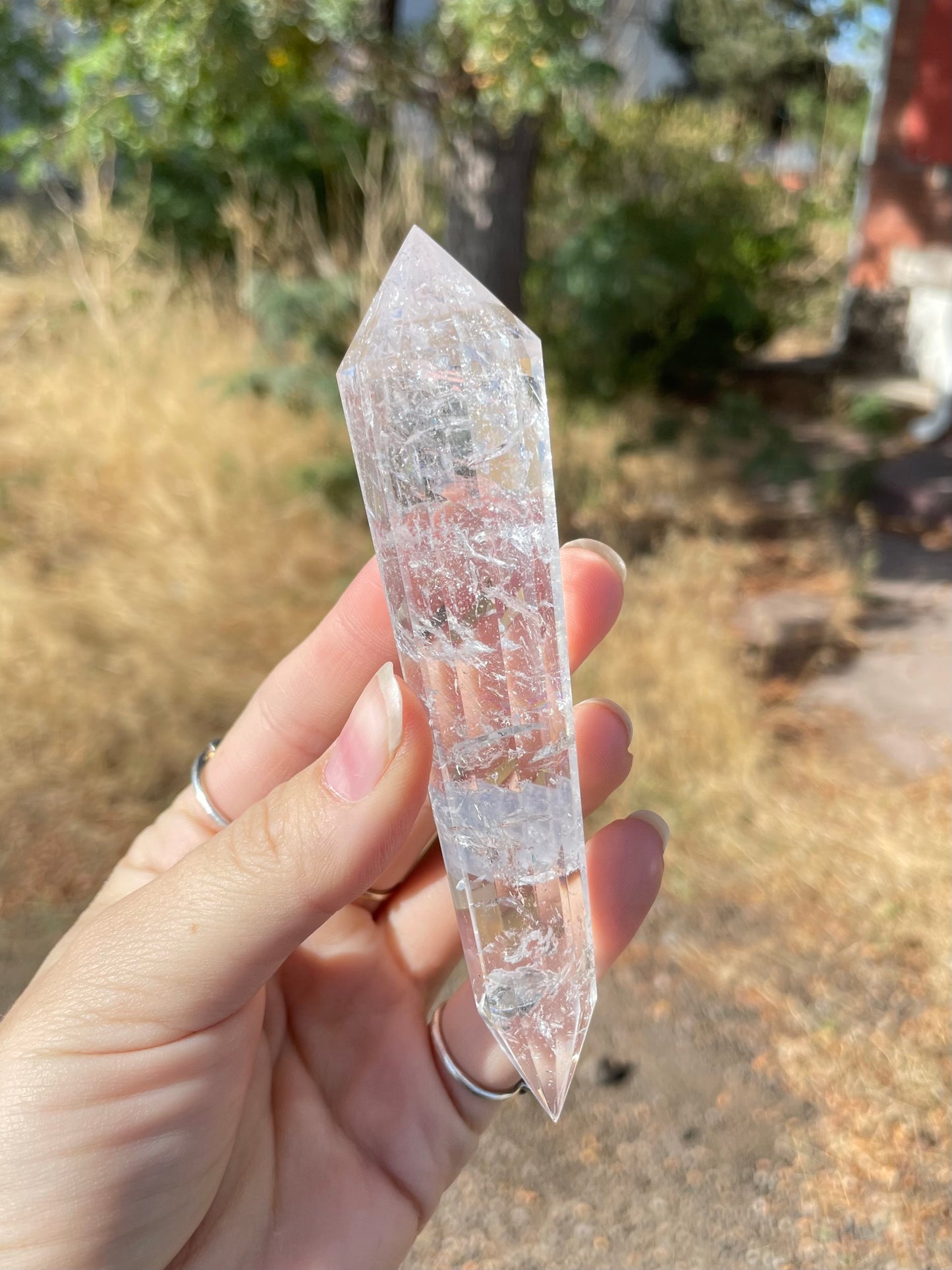 Clear Quartz Vogel (12 lados )