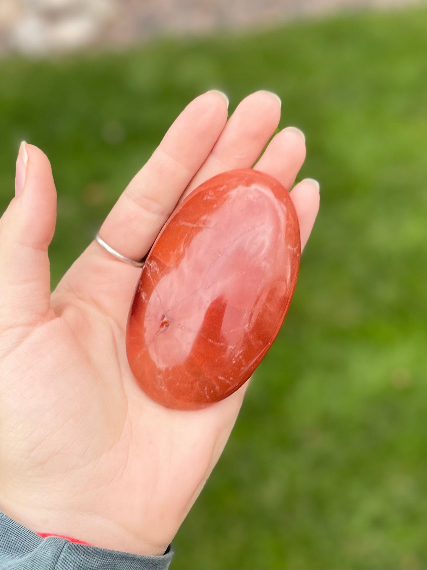 Carnelian Palm Stone (a)