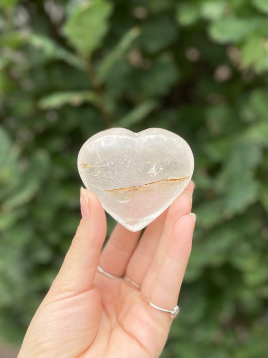 Clear Quartz Heart (b)