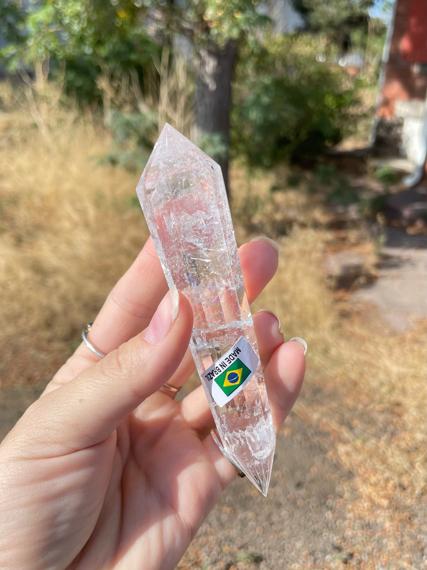 Clear Quartz Vogel (12 lados )