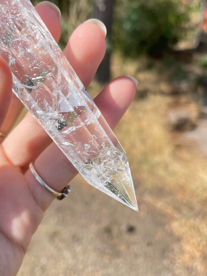 Clear Quartz Vogel (12 lados )