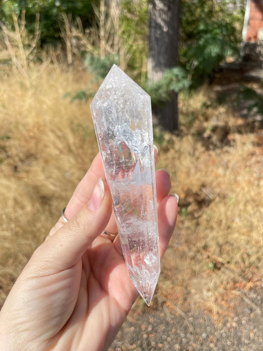 Clear Quartz Vogel (12 lados )