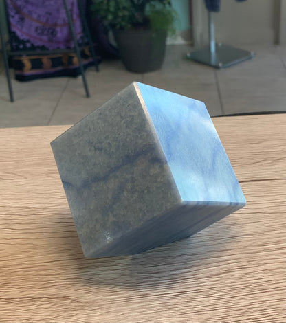 Blue Garnet Cube