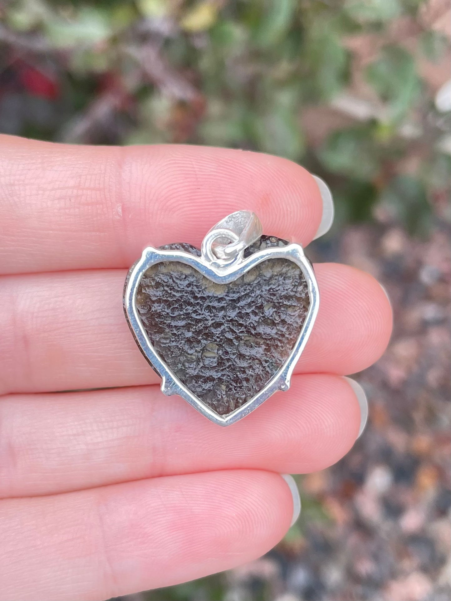 Moldavite Heart Pendant