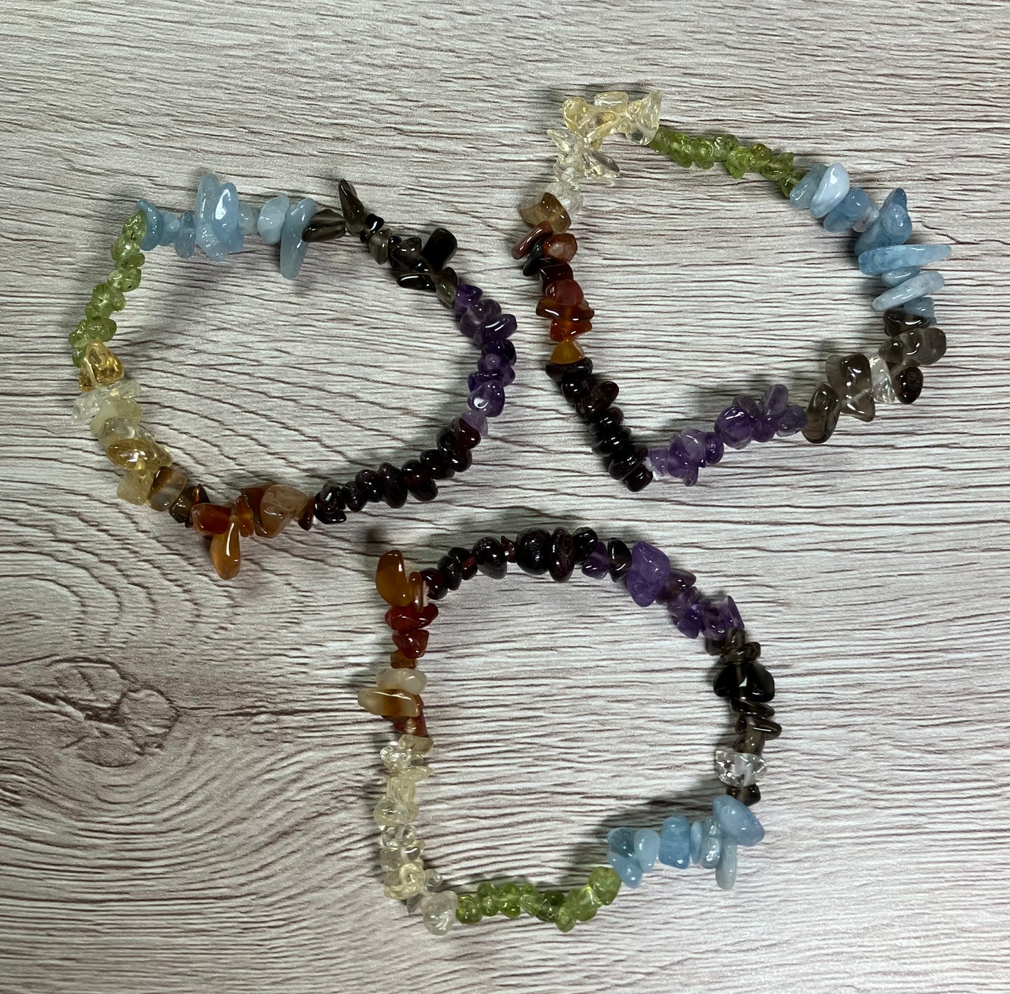 Quartz Chip Bracelets 6"