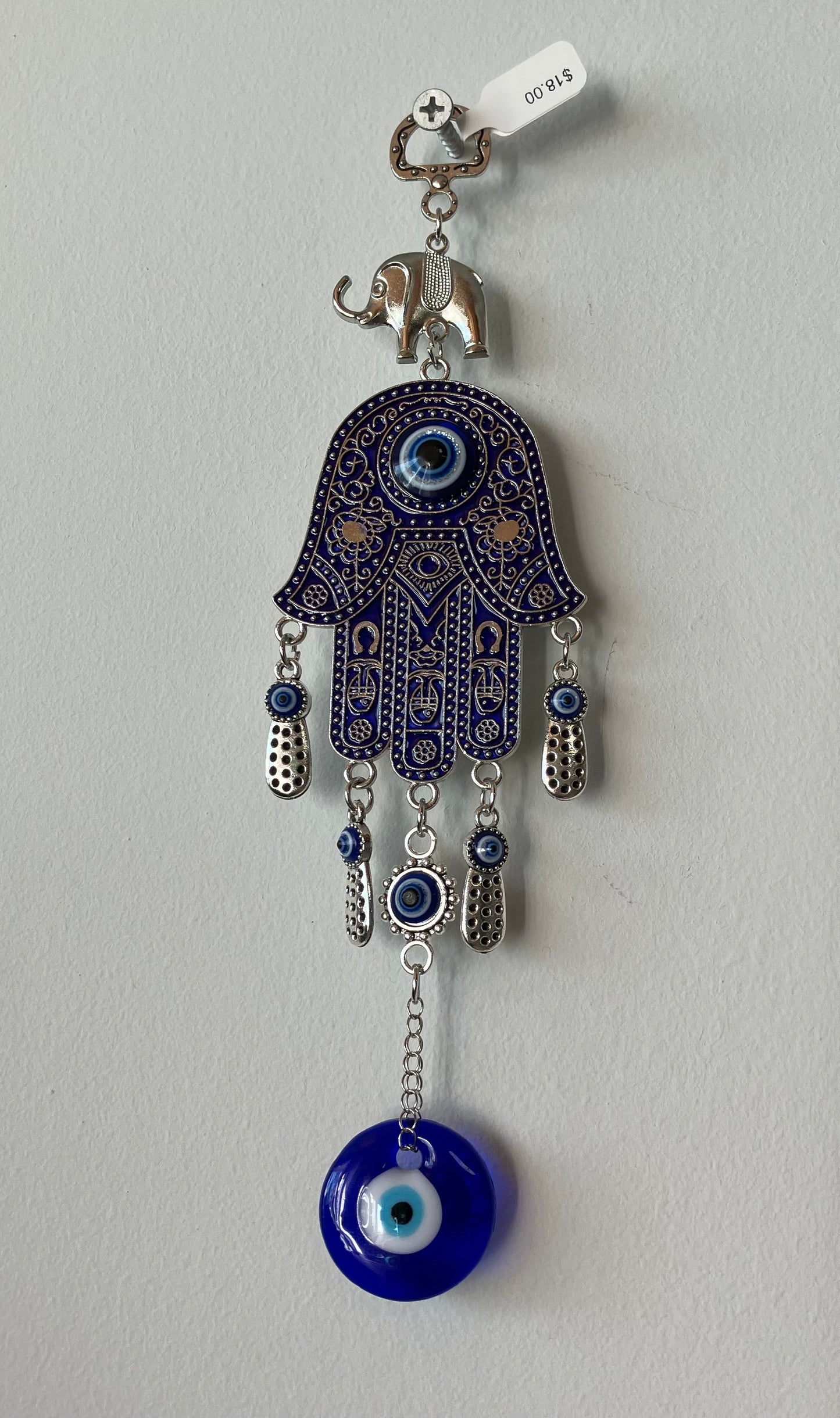 Hamsa with Turkish Eye Hanging