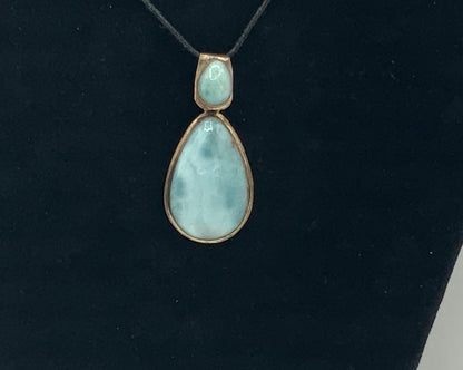 Larimar Double Drop Pendant