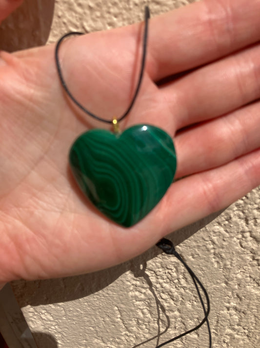 Malachite Heart Pendant