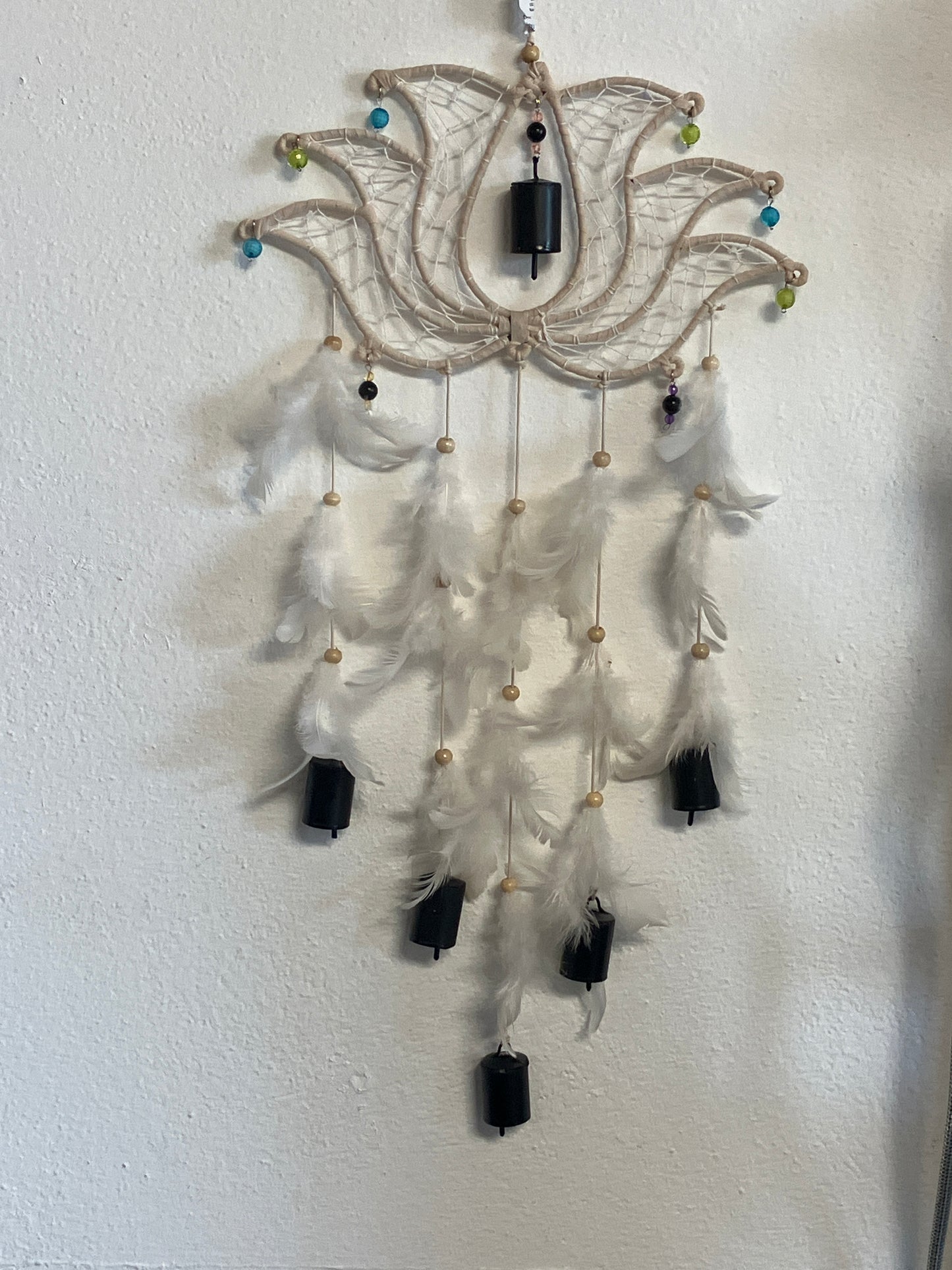 Lotus Flower Dreamcatcher with Bells