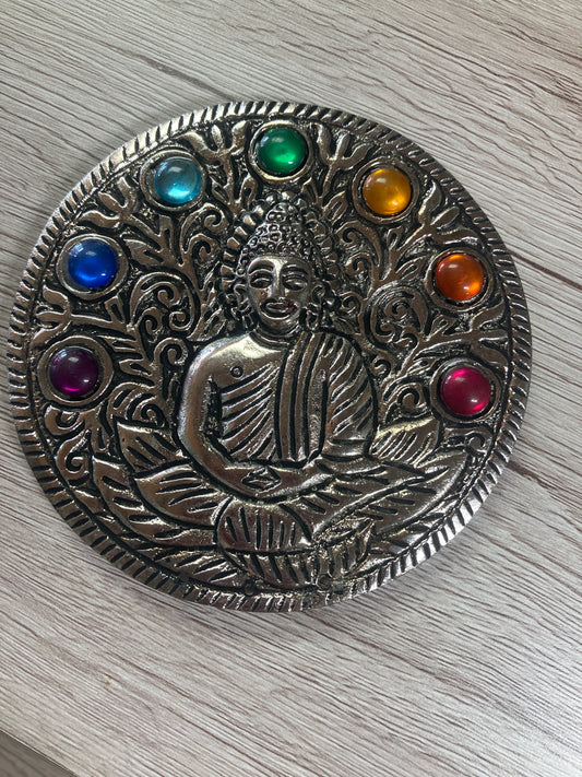 Buddha Chakra Incense Burner Plate