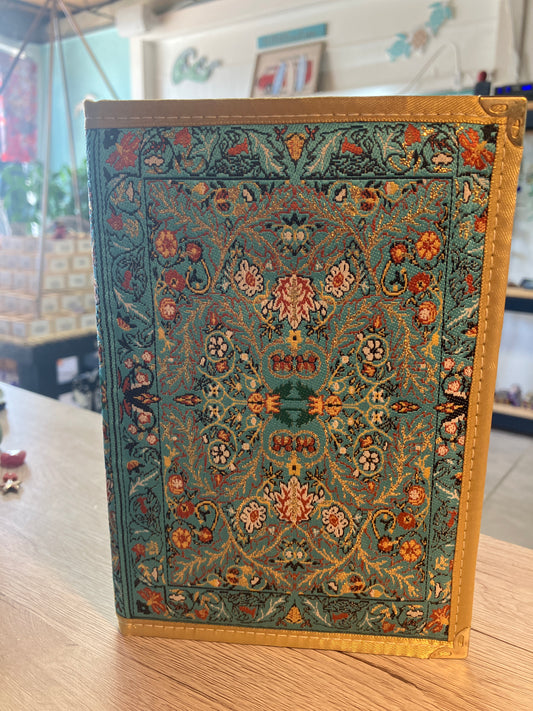 Large Turkish Notebook /Journal Blue Rug Pattern