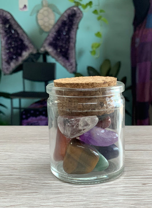 Chakra Protection Stone Set in Glass Jar