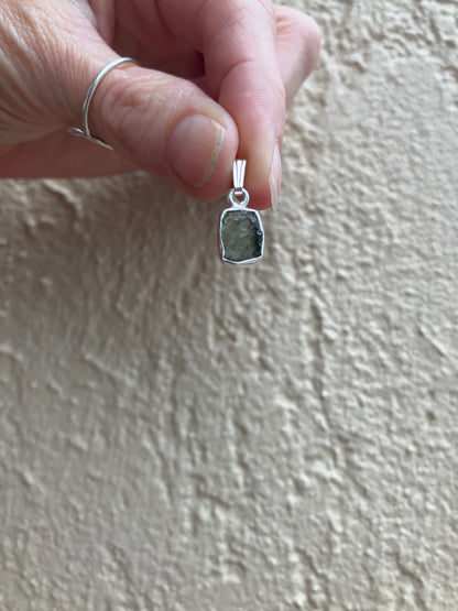 Moldavite Pendant 925 Silver