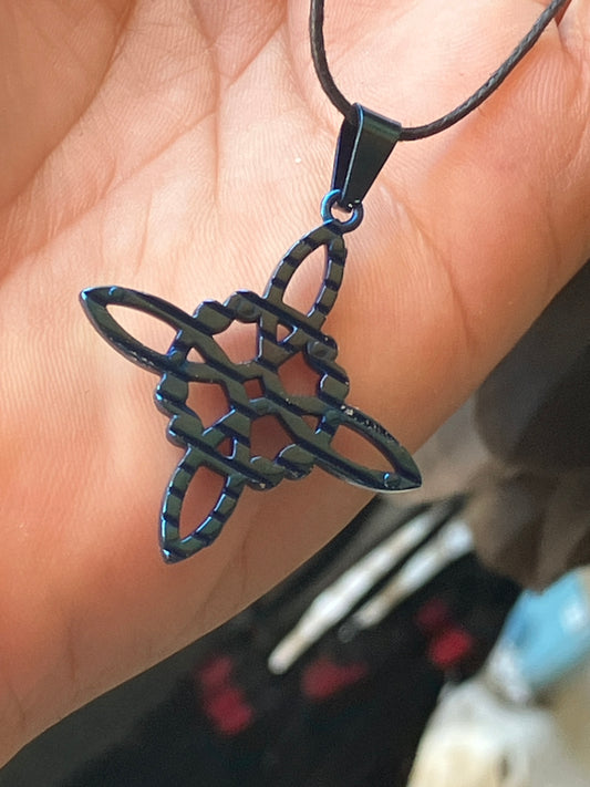 Blue Celtic Cross Pendant