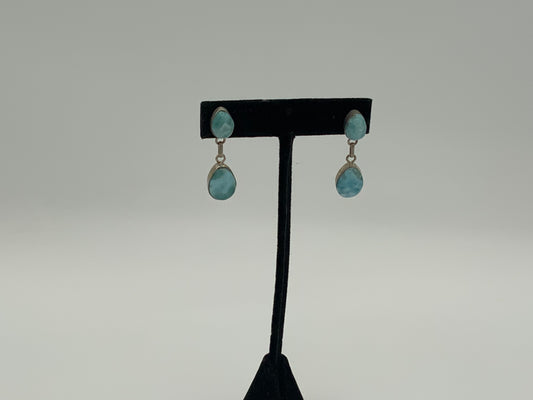 Larimar Double Drop Earrings