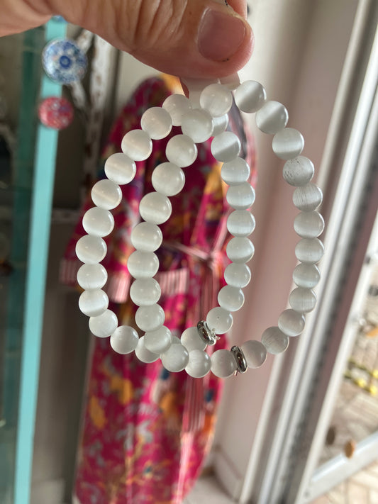 8 MM Selenite Bracelet