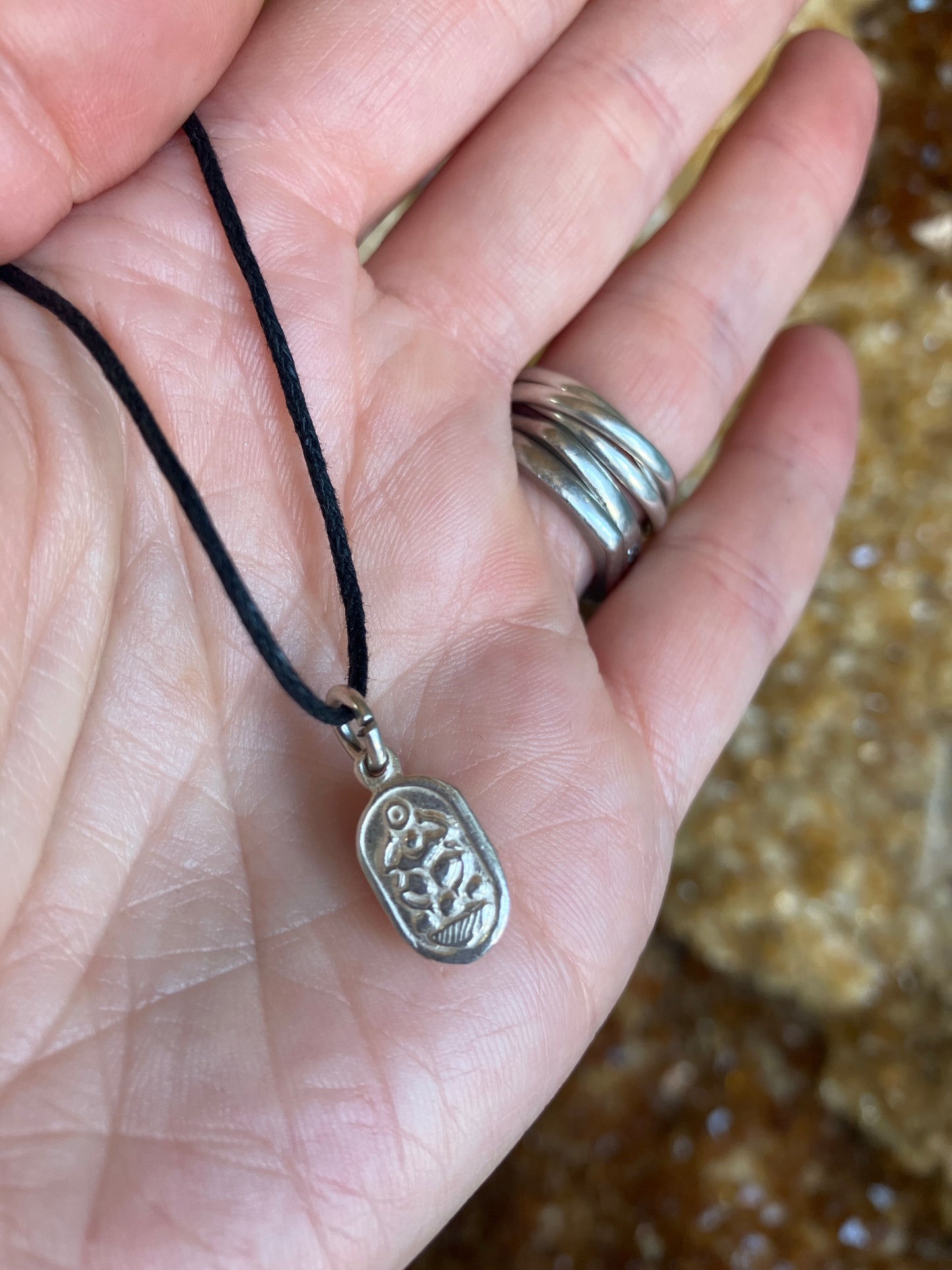 Egyptian Sterling Silver Scarab pendant