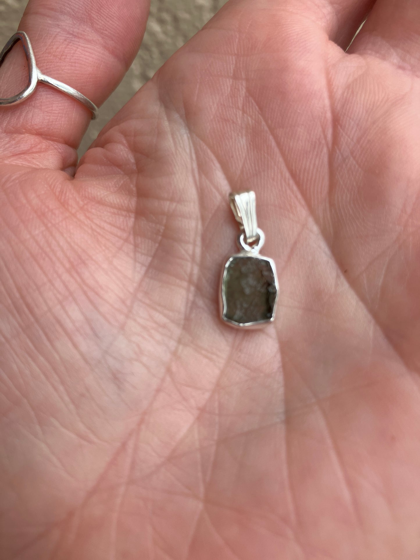 Moldavite Pendant 925 Silver